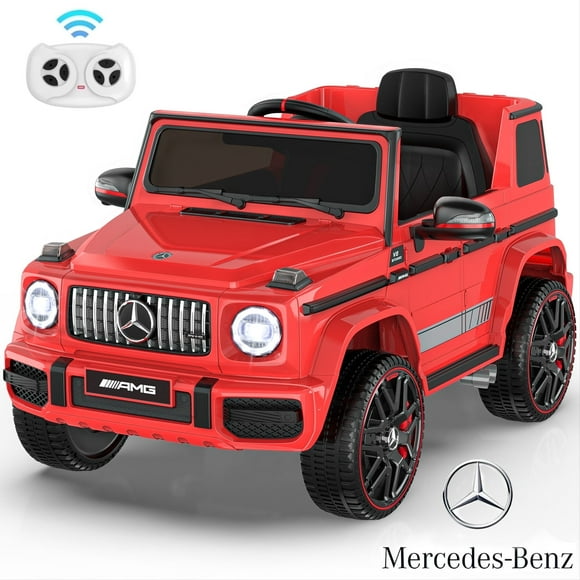 TOKTOO 12V Powered Ride on Toy Mercedes-Benz G63 Licensed for Kids, Electric Toddler Ride on Car w/Parent Remote Control, MP3, LED Headlight, Gift for Boys Girls Aged 2-4 Years, Red