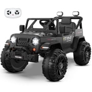 TOKTOO 12V Ride on Toys for Toddlers, Electric Ride on Car for Kids, Ride on Truck for Boys Girls with Parent Remote Control, Music Player, Black