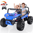 thumbnail image 1 of TOKTOO 24V Ride on Toys for Big Kids, 2 Seater Ride on Car, 800W Kids Electric Car with Remote, Rainbow Lights, Max 5.1Mph, Shock-Absorbing Springs, Storage, Bluetooth, Boys for Kids Aged 3-8, Blue, 1 of 11