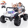 thumbnail image 1 of TOKTOO 24V Ride on Toys for Big Kids, 2 Seater Ride on Car, 800W Kids Electric Car with Remote, Rainbow Lights, Max 5.1Mph, Shock-Absorbing Springs, Storage, Bluetooth, Gifts for Kids Aged 3-8, White, 1 of 11