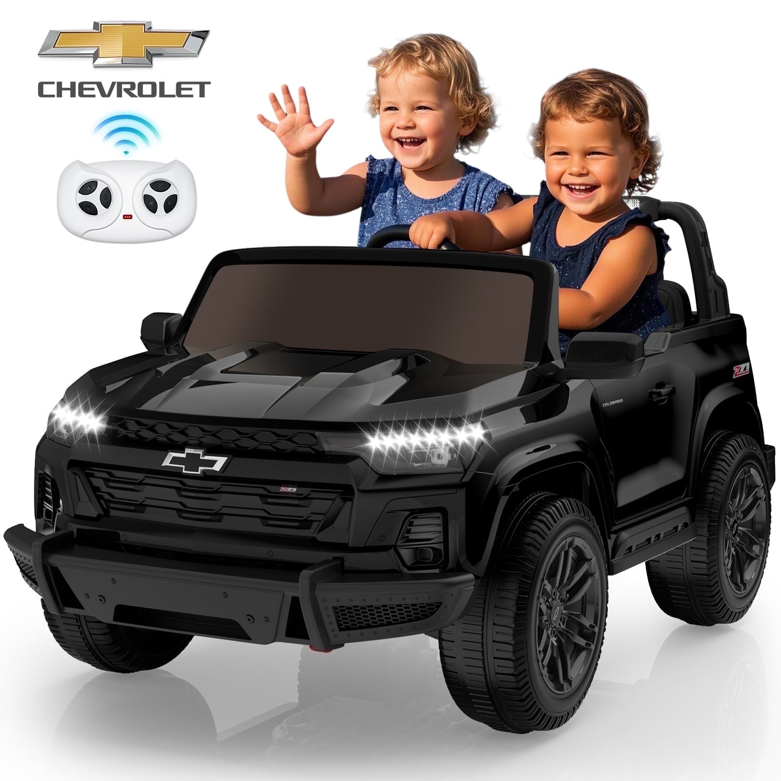 TOKTOO 24V 2 Seater 800W Powered Ride on Car, Licensed Chevrolet