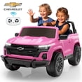 thumbnail image 1 of TOKTOO 24V Ride on Car for Big Kids, 800W Powerful Wheels, Licensed Chevrolet Colorado 2 Seater Ride on Toys, Ride on Truck with Rear Storage, Electric Kids Car for Boys Girls Aged 3-8 Years, Pink, 1 of 10