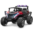 thumbnail image 1 of TOKTOO 24 Volt Ride on Toy for Big Kids, 24V Ride Ons with 4 Power EVA Wheels, 24V 2 Seater Battery Powered Ride on UTV Car, 4WD, 800W, 5.1 Mph, Kid Electric Car with Remote Control, Aged 3-8Y, Red, 1 of 7