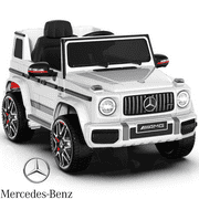 TOKTOO 24V 4WD Licensed Mercedes-Benz G63, Powered Ride on Car W/ Remote Control, Low Battery Voice Prompt-White