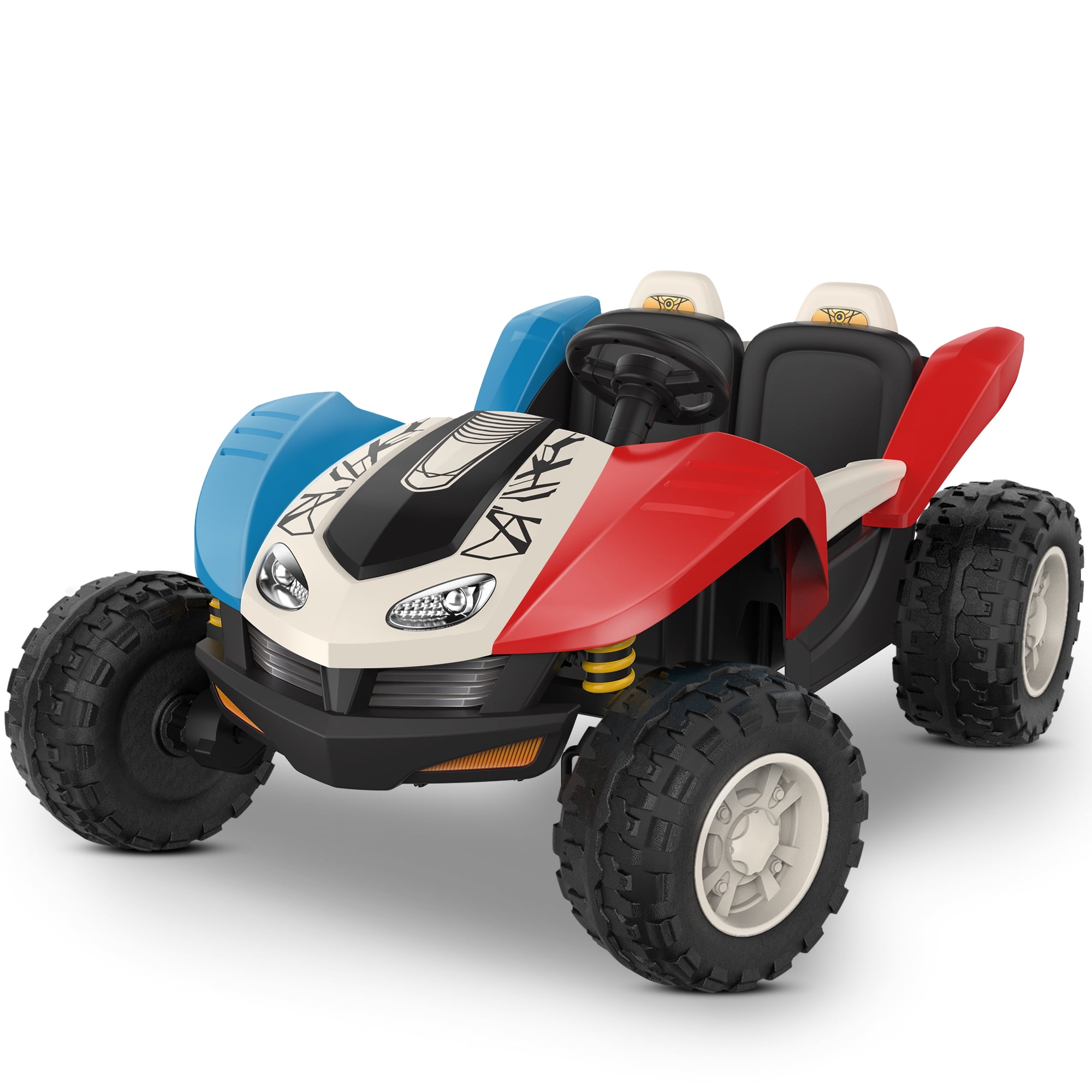 TOKTOO 24V 4WD Ride on Toy Car, 2Seater Ride on UTV, Electric Ride on