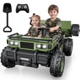 thumbnail image 1 of TOKTOO 24V Powered Ride on Dump Truck, 24V 2 Seater Ride on Car for Big Kid, 24 Volt Ride on Toy with Powerful Wheels for Boy Girl, 24V Ride Ons for Kid Aged 3-8Y, Green, 1 of 9