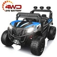 thumbnail image 1 of TOKTOO 24V Powered Ride on UTV, One Seater Ride on Car w/ Remote Control, Key Start, MP3-Blue, 1 of 10