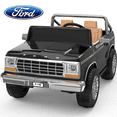 thumbnail image 1 of TOKTOO 24V Ride on Car, Licensed 1973 Ford F-150 Ride on Electric Car for Big Kid, 2 Seater Ride on Toy with Dump Bed, Remote Control, Gift for Boys Girls, Black, 1 of 6
