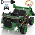 thumbnail image 1 of TOKTOO Kids Ride on Dump Truck 24V, Kids Electric Car with EVA Tires, Electric Dump Bed, Remote Control, Bluetooth, Green Ride on Toys for Age 3-6 Years, 1 of 8