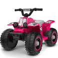 thumbnail image 1 of TOKTOO 6V 7Ah Powered Ride on ATV Toys, Electric Kids Car, 4 Wheeler Ride on Car w/ Music Player, Toddler Car for Boys Girls Aged 1-3 Years, Pink, 1 of 4