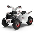 thumbnail image 1 of TOKTOO 6V 7Ah Powered Ride-on ATV for Toddler Aged 1-3 Year Old, Electric 4-Wheeler Toy Car w/ Horn, Music Player, Quad Bike-White, 1 of 11