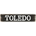 thumbnail image 1 of TOLEDO Gift Chic Metal Sign Home Decor Cities 4x18 204180007073, 1 of 1