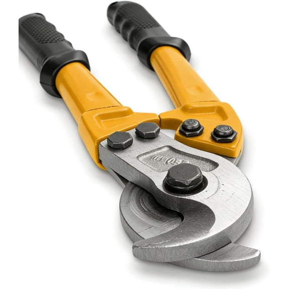 TOLSEN Heavy Duty Cable Cutter, 24 Inch Wire Cutter, Cutting Capacity: 18mm - 250mm Polished Surface With PVC Grip Bi-material Handle With Soft Rubber Grip