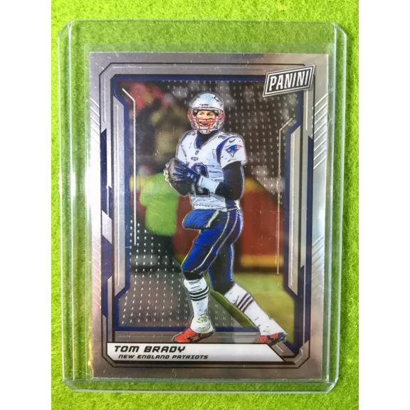 TOM BRADY JERSEY #12 PATRIOTS SP SILVER CHROME CARD 2019 Panini The National VIP