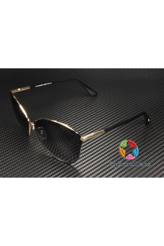 FT0320 28D Penelope Shy Rose Gold Smoke Polarized 59 Women's Sunglasses