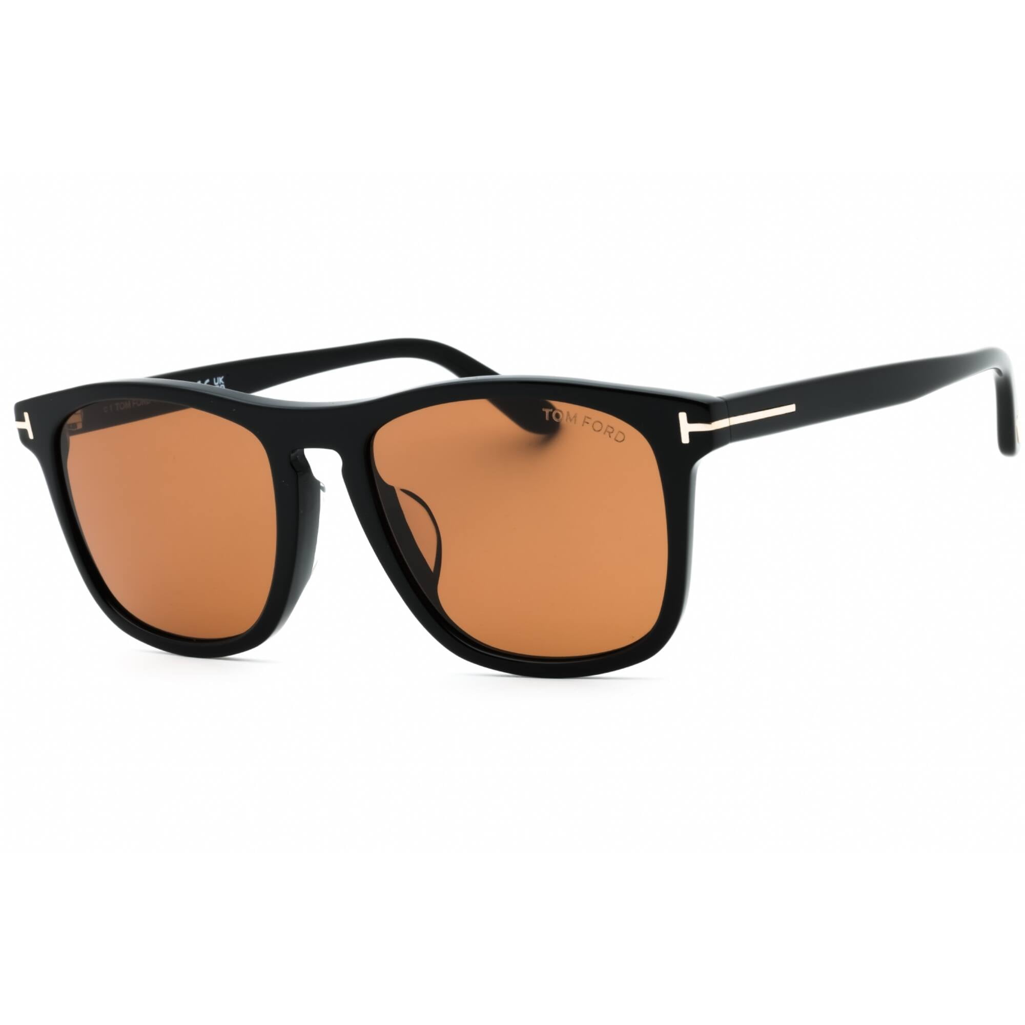 TOM FORD FT0930-F 01E Gerard-02 Square Shiny Black Brown 56 mm Men's Sunglasses