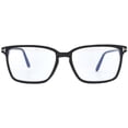 thumbnail image 1 of TOM FORD FT5696-B 001 Rectangular Shiny Black Demo Lens 56 mm Men's Eyeglasses, 1 of 6