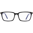 thumbnail image 1 of TOM FORD FT5802-B 001 Rectangular Shiny Black Demo Lens 55 mm Men's Eyeglasses, 1 of 6