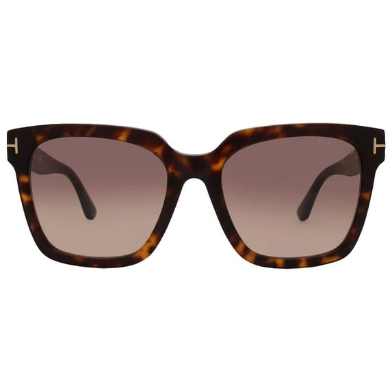 TOM FORD Selby FT0952 52F Shiny Dark Havana Grad Brown 55 mm Women's Sunglasses