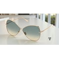 thumbnail image 1 of TOM FORD Nickie FT0842 28P Rose Gold Grad Green Metal 66 mm Women's Sunglasses, 1 of 7