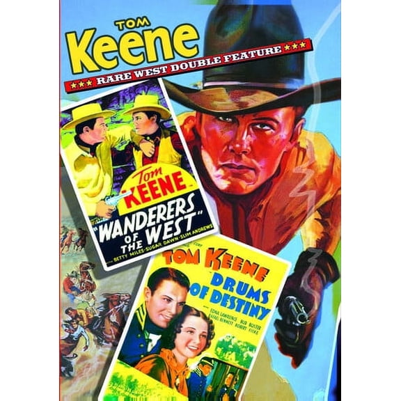 TOM KEENE DOUBLE FEATURE: WANDERERS OF THE WEST / DRUMS OF DESTINY (DVD), Alpha Video, Western
