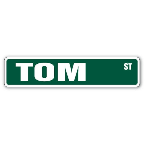 TOM Street Sign Childrens Name Room Sign | Indoor/Outdoor |  18" Wide