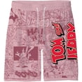 thumbnail image 1 of TOM and JERRY Men's Battle Shorts - Color (Mauve) & Size (Large), 1 of 7