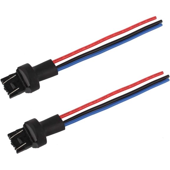 TOMALL 7440 7443 T20 Bulb Connector Male Adapter for Automotive Brake Light Bulbs/Turn Signal/Reverse Light Bulbs Socket (Pack of 2)