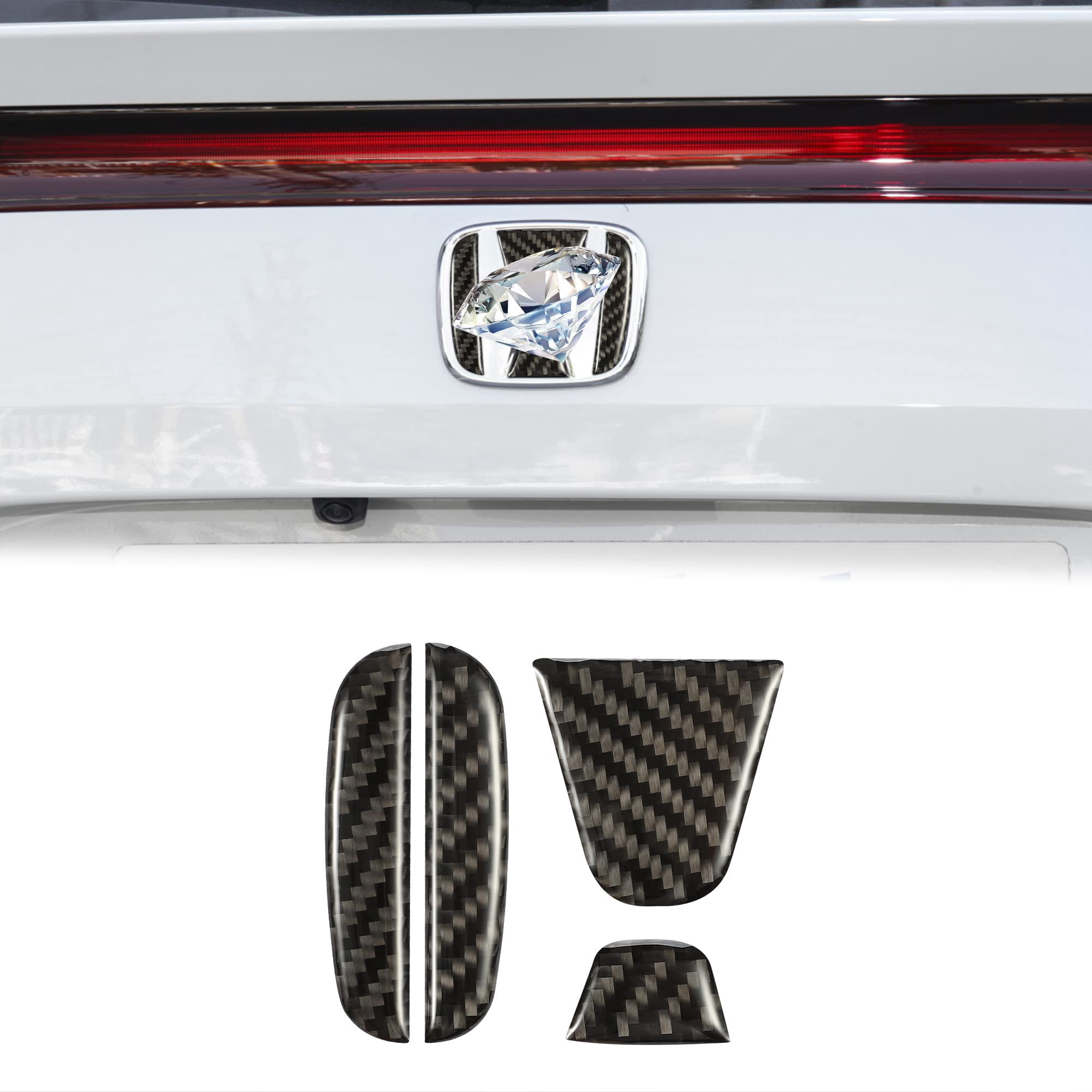 TOMALL Car Trunk Logo Sticker Trim Compatible with Civic Rear Tailgate ...