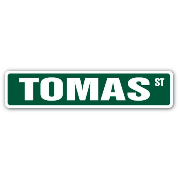 TOMAS Street Sign Childrens Name Room Sign | Indoor/Outdoor | 30" Wide
