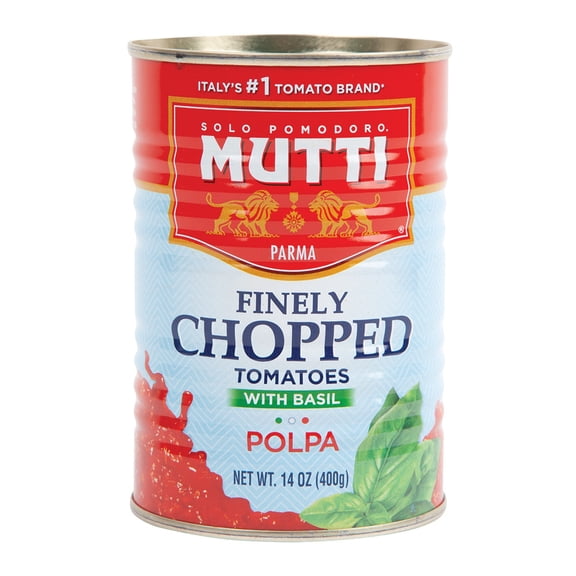 (Pack of 12) Mutti Finely Chopped Tomatoes with Basil, 14oz