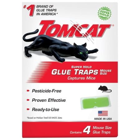 Tomcat 0362710 4-Count Pack of Super Hold Pesticide Free Mouse Glue Traps