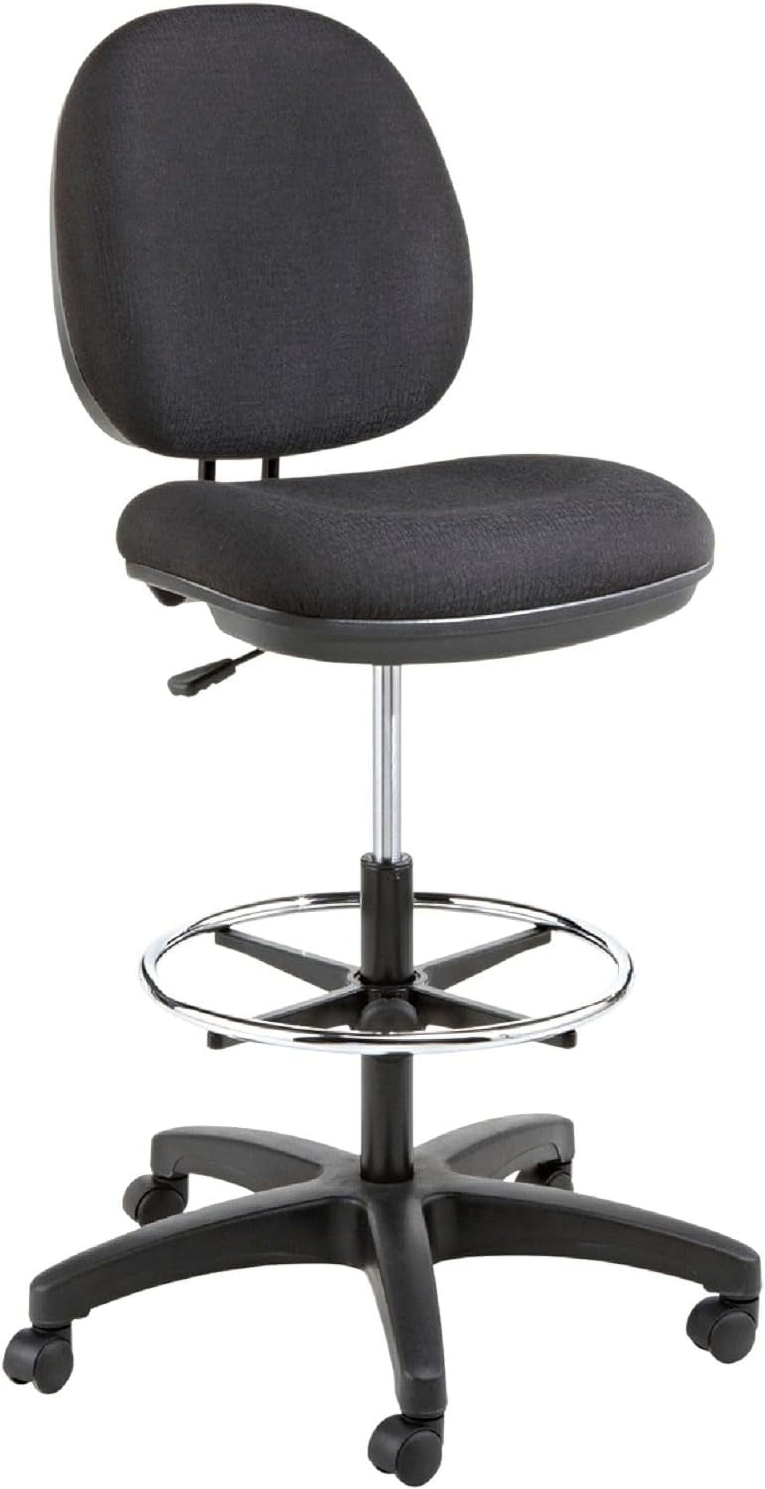 Black Adjustable Acrylic Swivel Task Stool with Foot Ring