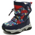 thumbnail image 1 of RIBONGZ Boys Snow Boots Winter Outdoor Waterproof Slip Resistant Cold Weather Shoes, 1 of 12