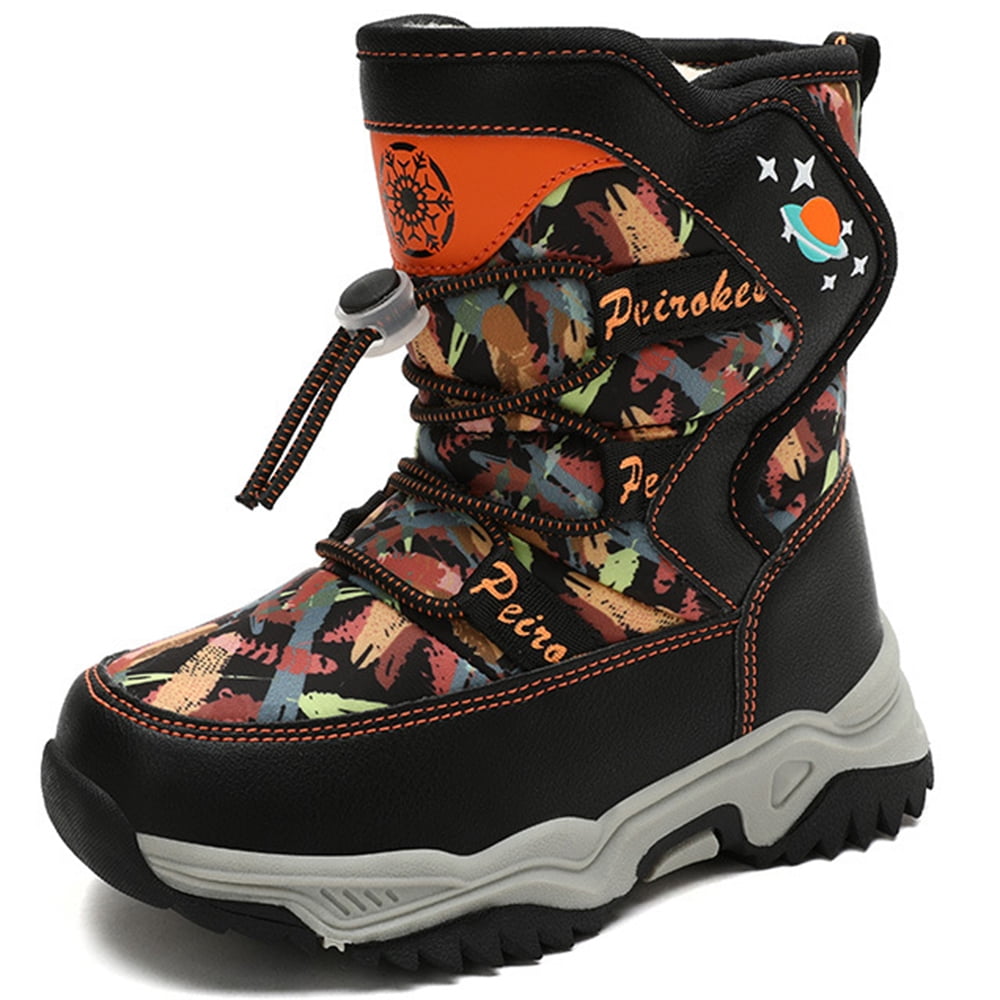 Boys Boots Size Snow Boots Winter Waterproof Slip Resistant Cold