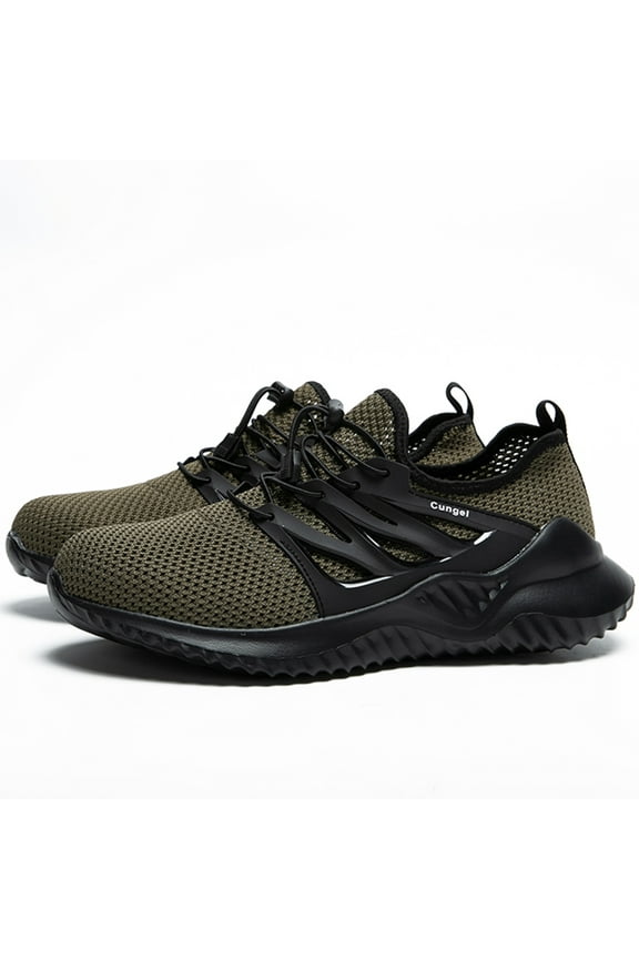 Steel Toe Shoes for Men Indestructible Slip-Resistant Work Sneakers Lightweight Comfortable Breathable Safety Shoes