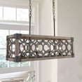 thumbnail image 1 of TOMIYA Wood Linear Pendant Lighting Rectangular Chandelier, 4-Light Rustic Farmhouse Chandelier Hanging Light Fixture for Dining Room Kitchen Island, 1 of 6