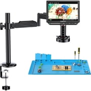 TOMLOV Autofocus 4K Digital Microscope, 8 TM4K-AF Flex Arm HDMI 2000X Soldering Microscopes for Adults, Coin Microscope with Ring Light, 52MP LCD Microscopes with Screen