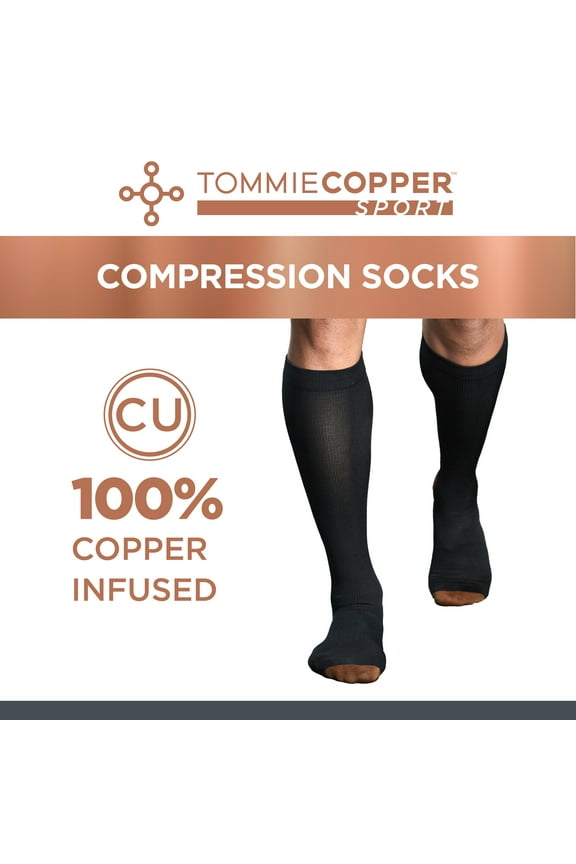 Compression Socks 2 Pack, Large/Extra Large, Black, Adult, Unisex Sizing