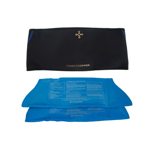 TOMMIE COPPER Unisex Black Shoulder Wrap with Gel Packs Sz L/XL NEW