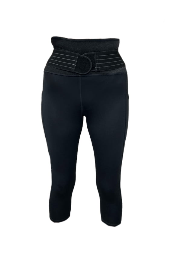 Women's Adjustable Strap Back Support Pro 19" Leggings, Black, 3X