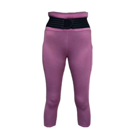 TOMMIE COPPER Women's Adjustable Strap Back Support Pro 19" Leggings, Mauve, 3X