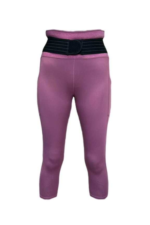Women's Adjustable Strap Back Support Pro 19" Leggings, Mauve, 3X