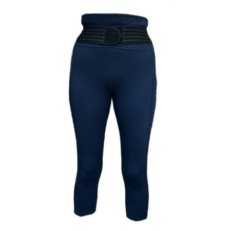 TOMMIE COPPER Women's Adjustable Strap Back Support Pro 19" Leggings, Navy, M
