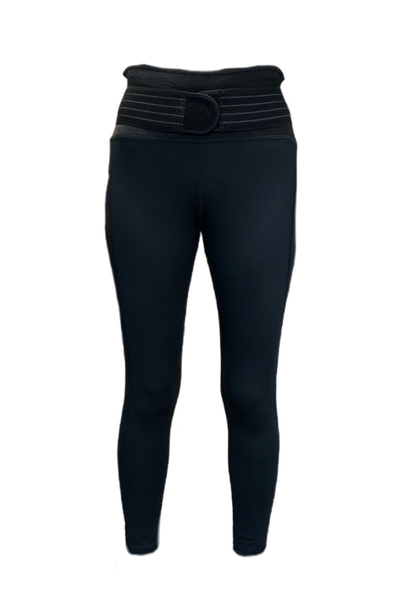 Women's Adjustable Strap Back Support Pro 24" Leggings, Black, 2X