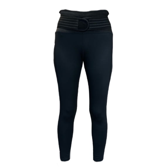 TOMMIE COPPER Women's Adjustable Strap Back Support Pro 24" Leggings, Black, 4X