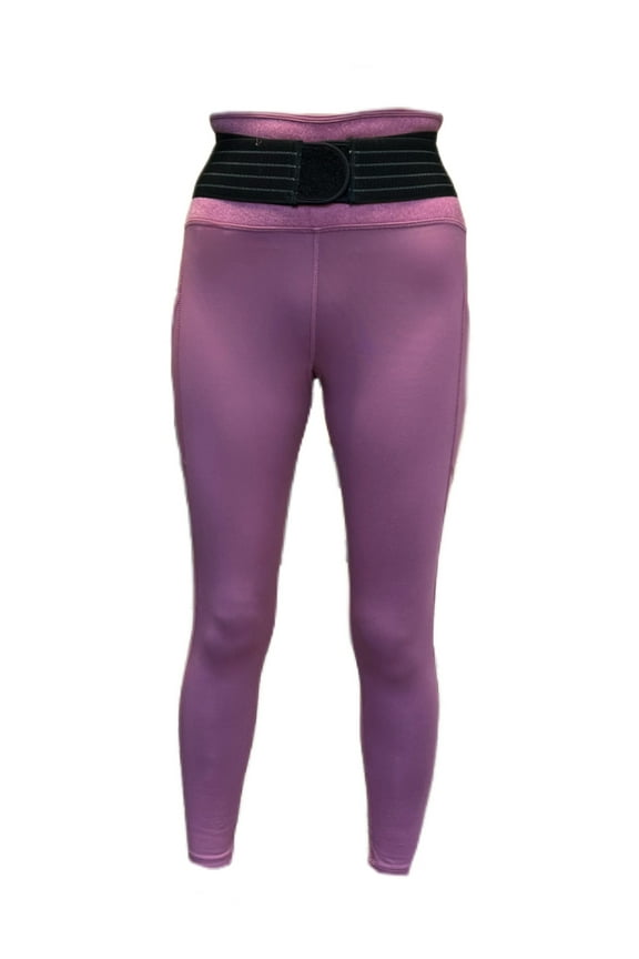 Women's Adjustable Strap Back Support Pro 24" Leggings, Mauve, L