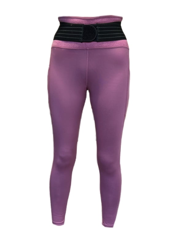 Women's Adjustable Strap Back Support Pro 24" Leggings, Mauve, L