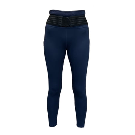 TOMMIE COPPER Women's Adjustable Strap Back Support Pro 24" Leggings, Navy, 3X