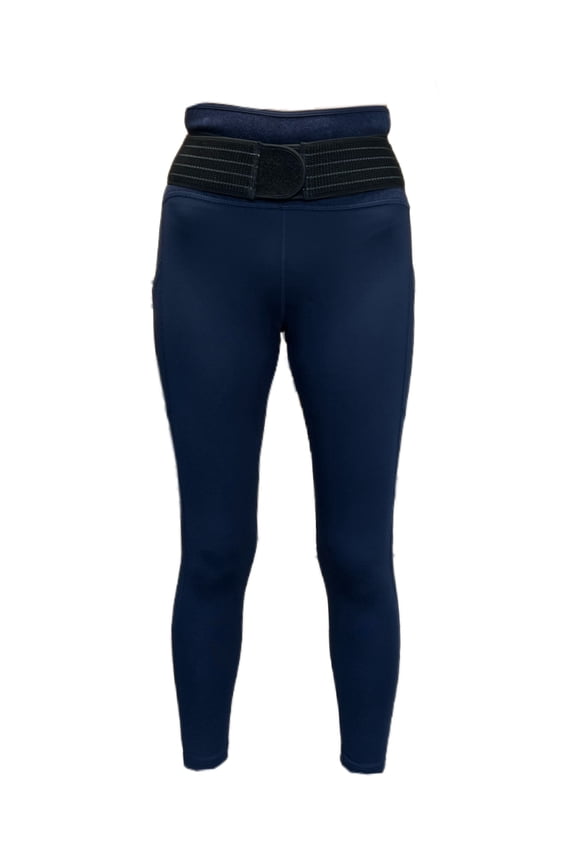 Women's Adjustable Strap Back Support Pro 24" Leggings, Navy, M